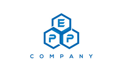 EPP three letters creative polygon hexagon logo