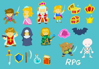 RPGキャラクターセット　fantasy game character set