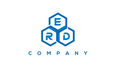ERD three letters creative polygon hexagon logo