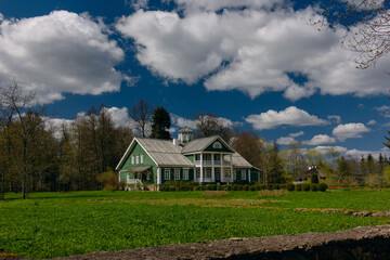 The estate in which Pushkin's parents lived with the same name Pushkin Hills. Mikhailovskoe,...
