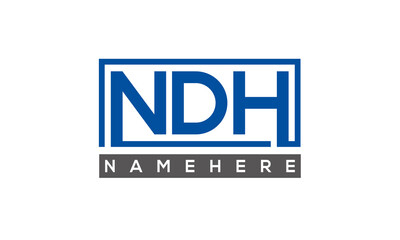 NDH creative three letters logo