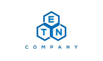 ETN three letters creative polygon hexagon logo