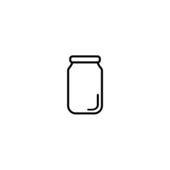 Glass jar for jam or honey icon. Simple illustration of glass jar for jam or honey vector icon for web eps 10