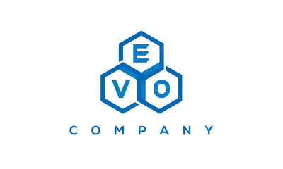 EVO three letters creative polygon hexagon logo