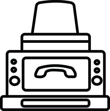 recommend clip art: fax printer machine line vector  icon