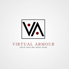 Letter VA, V, A, logo icon design template elements - obrazy, fototapety, plakaty