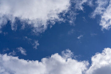 Heavenly clouds background. Blue sky summer
