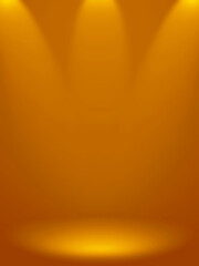 Elegant and beautiful studio background. Orange and yellow background.