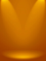 Elegant and beautiful studio background. Orange and yellow background.