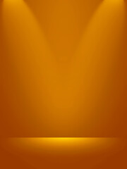 Elegant and beautiful studio background. Orange and yellow background.