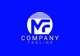 MF letter logo and icon design template