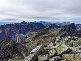 View form the top of Wysoka in High Tatra Mountains