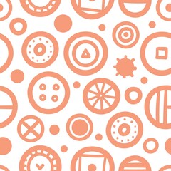 Seamless abstract pattern on white background. Vector doodle image. Graphic linear wallpaper.