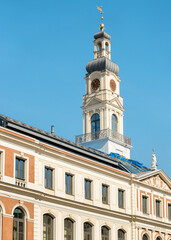 Fototapeta na wymiar Riga City Council, Rigas dome is the government building of the Riga city, Latvia
