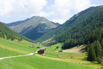 Scenic mountain view in Italian alps 