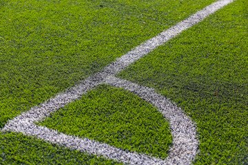 Corner sector view from the corner to the football field