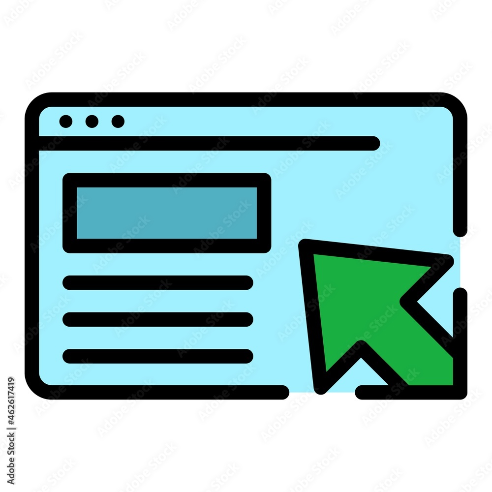 Poster web loyalty program icon. outline web loyalty program vector icon color flat isolated