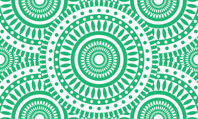 Repeat ethnic Easter circle pattern, seamless pattern