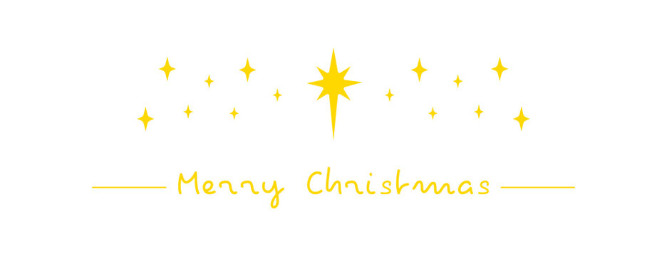 Christmas greetings banner. Christmas star icon. Vector illustration