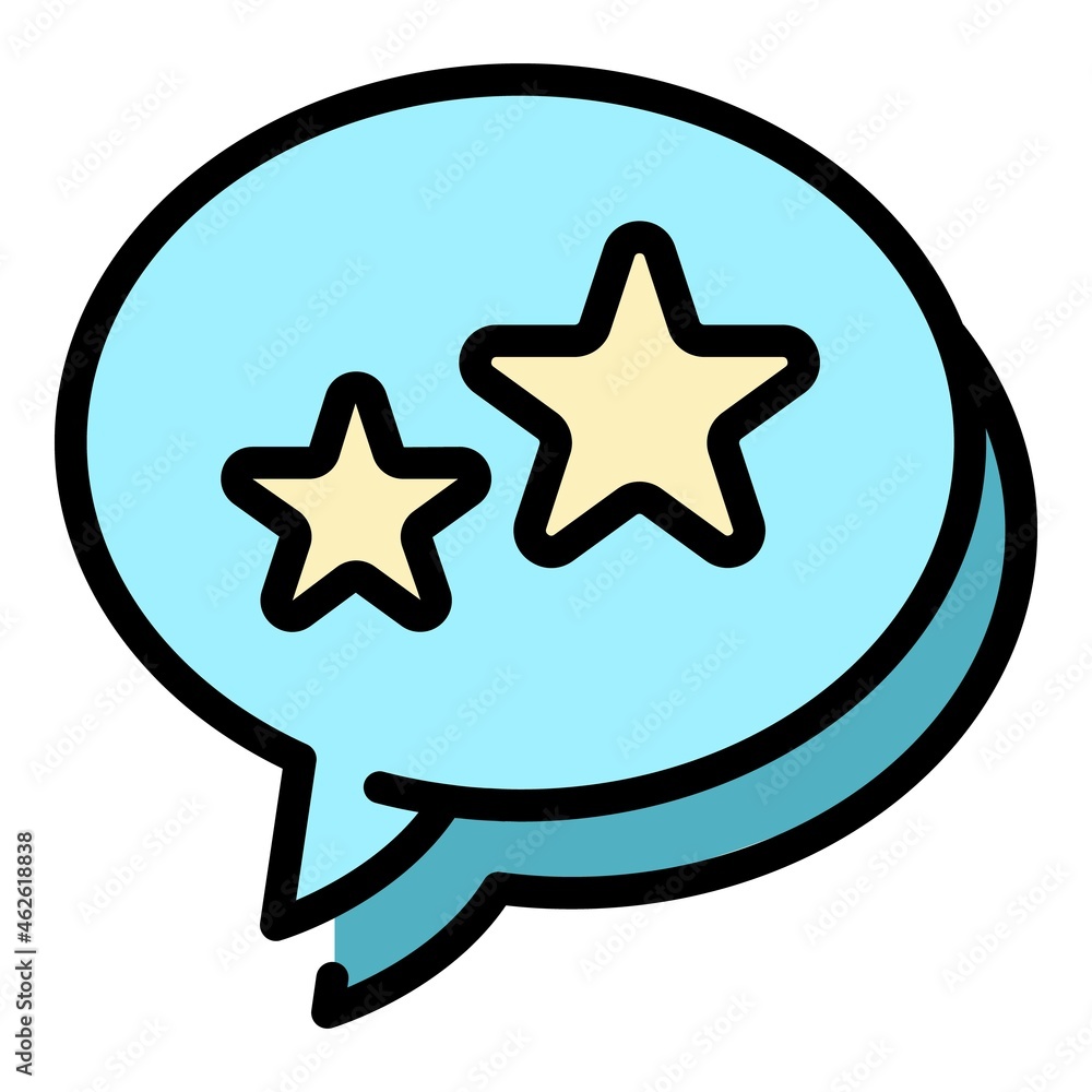 Sticker loyalty chat icon. outline loyalty chat vector icon color flat isolated - Stickers