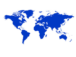 Fototapeta na wymiar World map color vector modern