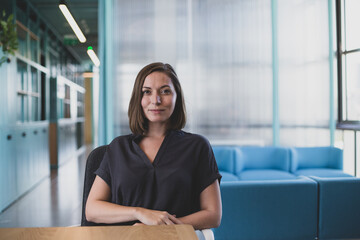 Portrait of female business executive in an office