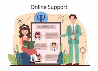 Psychology school course online service or platform. School psychologist
