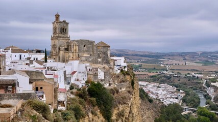 Fototapeta na wymiar Basilica Menor de Santa Maria de la Asunciòn - Arcos de la Frontera, Andalusia, Spain