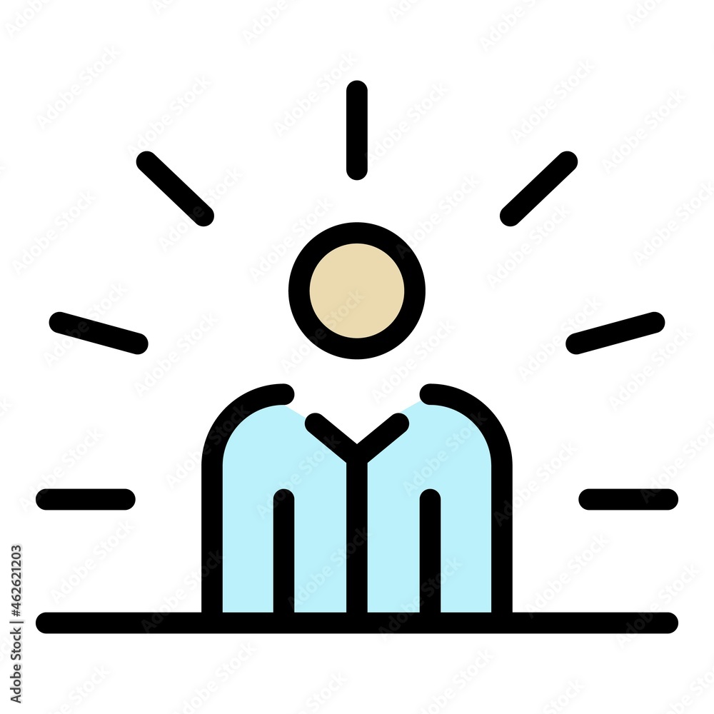 Aufkleber man immunization icon. outline man immunization vector icon color flat isolated