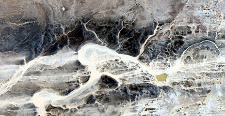 mental gap,  abstract photography of the deserts of Africa from the air. aerial view of desert...