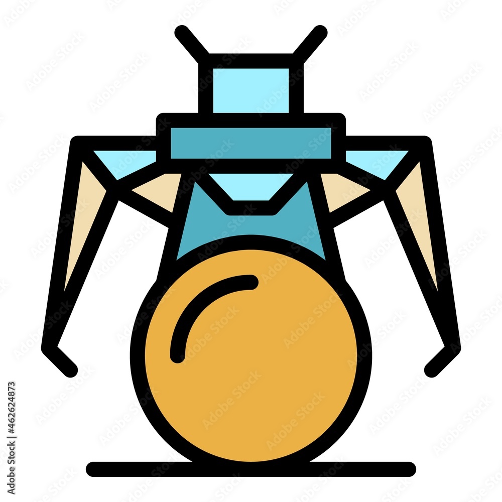 Aufkleber hero robot icon. outline hero robot vector icon color flat isolated