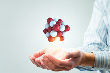 Science concept with sphere model