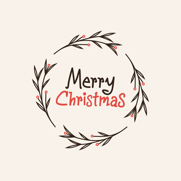 Merry Christmas greeting card. Christmas tree vector. free space for text. Christmas wallpaper.