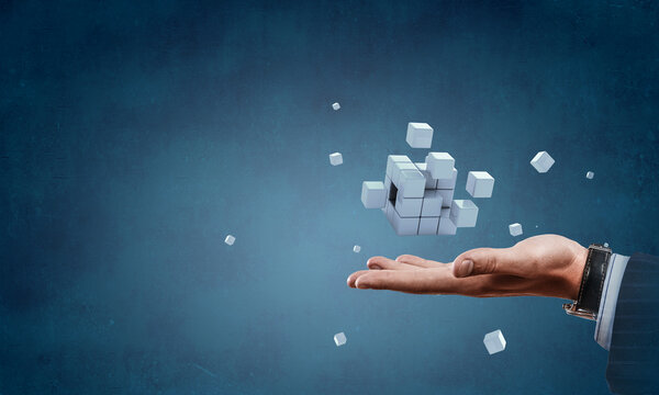 Concept of new ideas with innovative technology and creativity