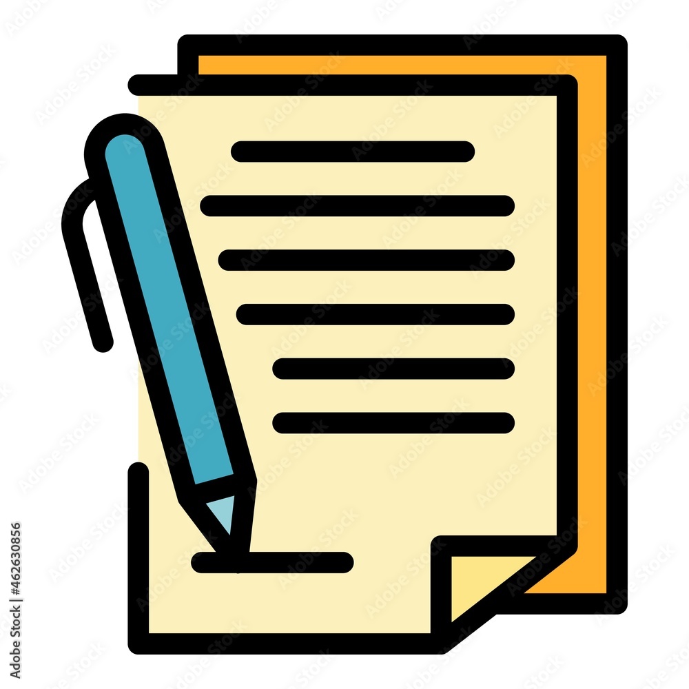 Aufkleber issuing an order icon. outline issuing an order vector icon color flat isolated