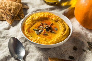 Healthy Organic Pumpkin Spice Hummus