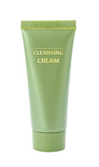 Tube of cleansing cream isolated on white. Makeup remover