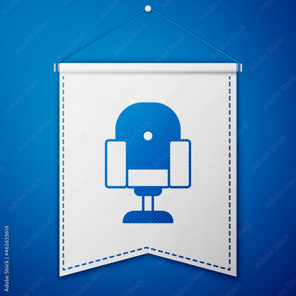 Canvas Prints blue director movie chair icon isolated on blue background. film industry. white pennant template. v