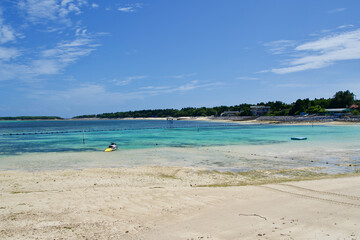 The scene of emerald beach in Okinawa.