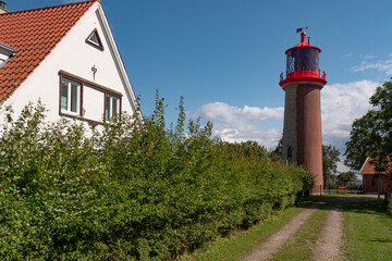 Lighthouse Staberhuk, island Fehmarn in Germany