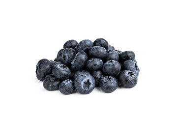 a bunch of blueberries, isolated on white