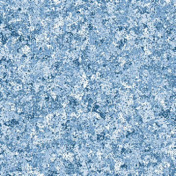 Camouflage in shades of blue. Small rectangles are colored randomly. Seamless texture.