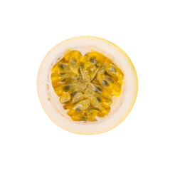 Passion fruit isolated on white background.
