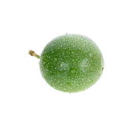 Passion fruit isolated on white background.