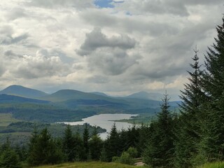Obraz premium Loch Garry Viewpoint, Scottish Highlands, United Kingdom