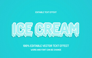ice cream editable text effect