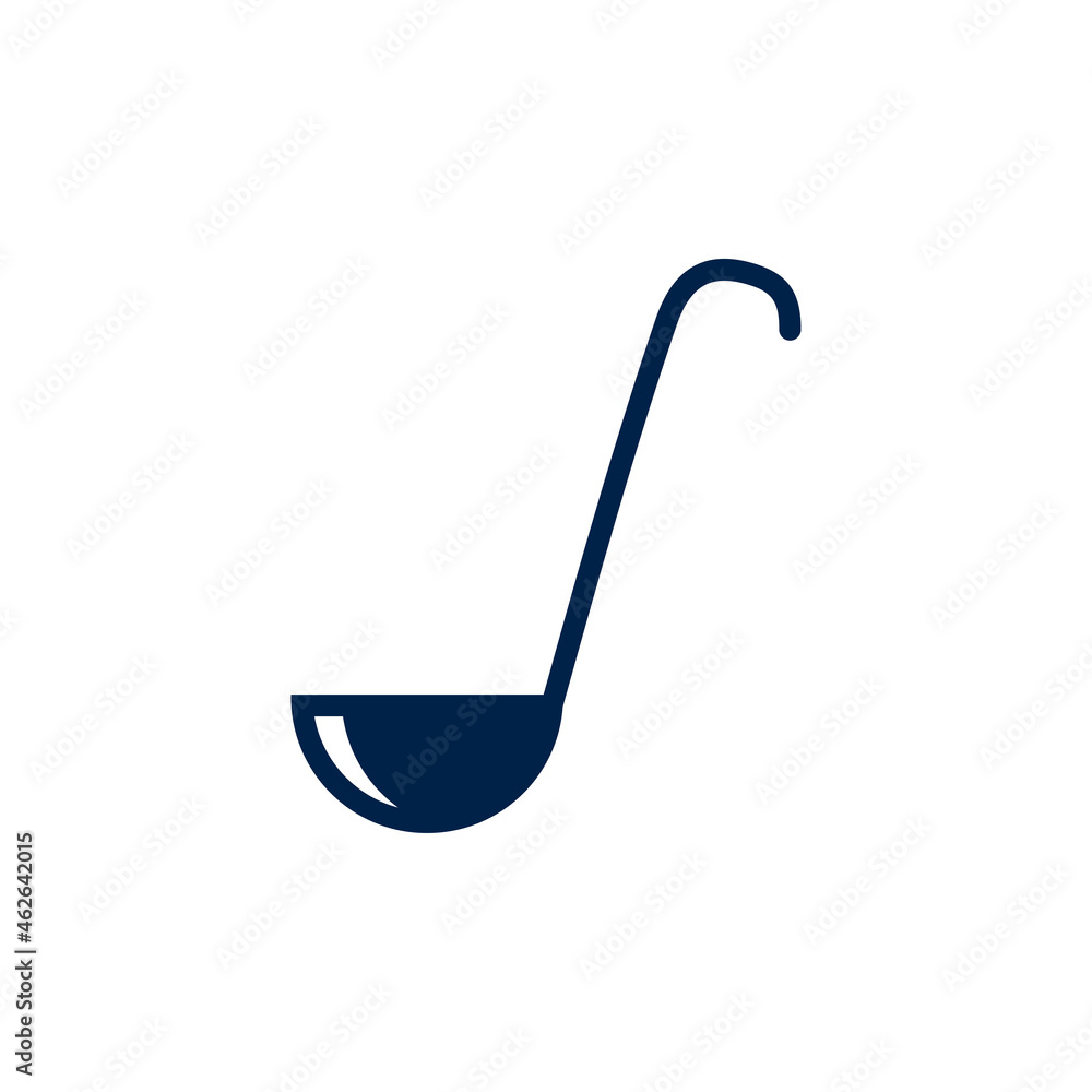 Canvas Prints Ladle icon logo template isolated on white background.