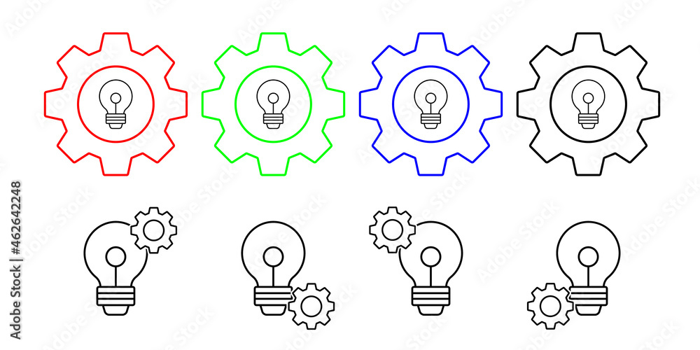 Poster idea, energy vector icon in gear set illustration for ui and ux, website or mobile application