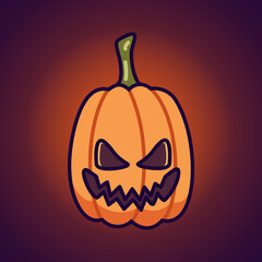 Halloween Funny Face October Pumpkin version 4