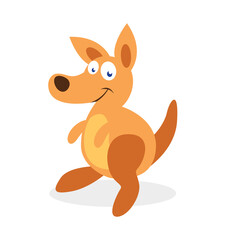 Obraz premium cute happy cartoon Kangaroo character